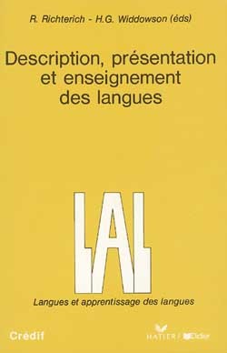 Description, présentation et enseignement des langues - Livre