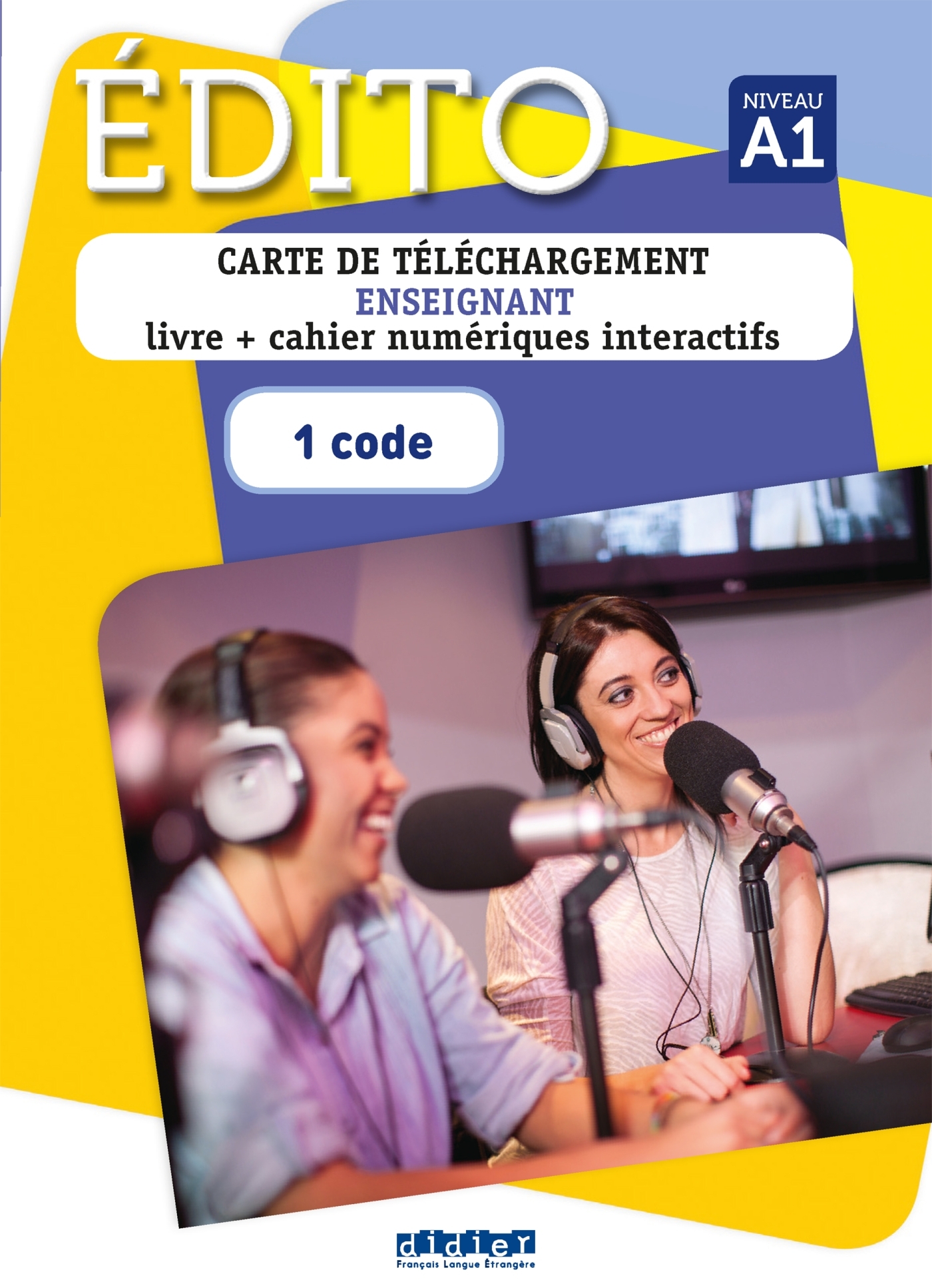 Edito niv.A1 - Carte de téléchargement enseignant - Livre et Cahier numériques interactifs - 1 code