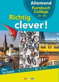 Richtig Clever Cycle manuel collège - Coffret classe 6 CD audio + 3 DVD