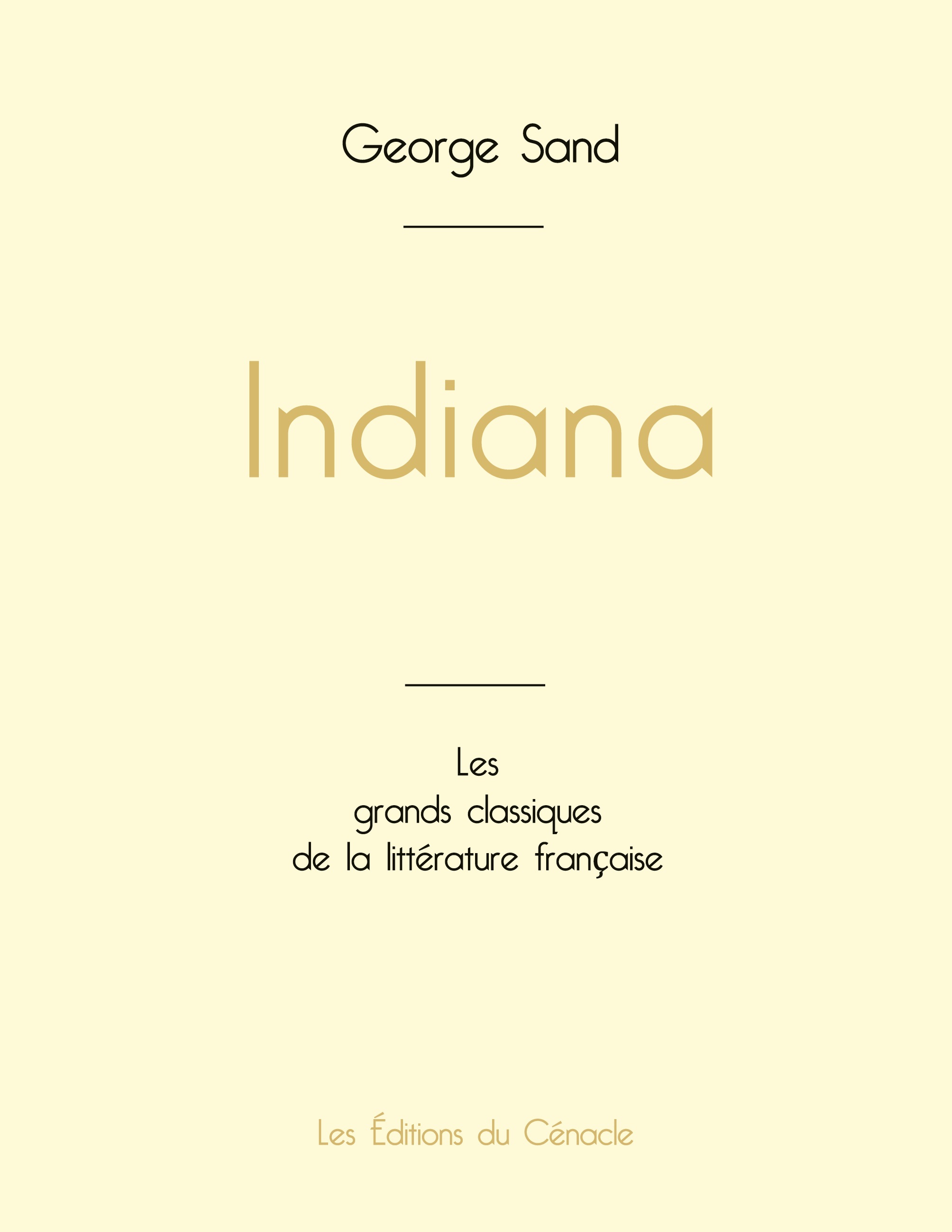 Indiana de George Sand (édition grand format)