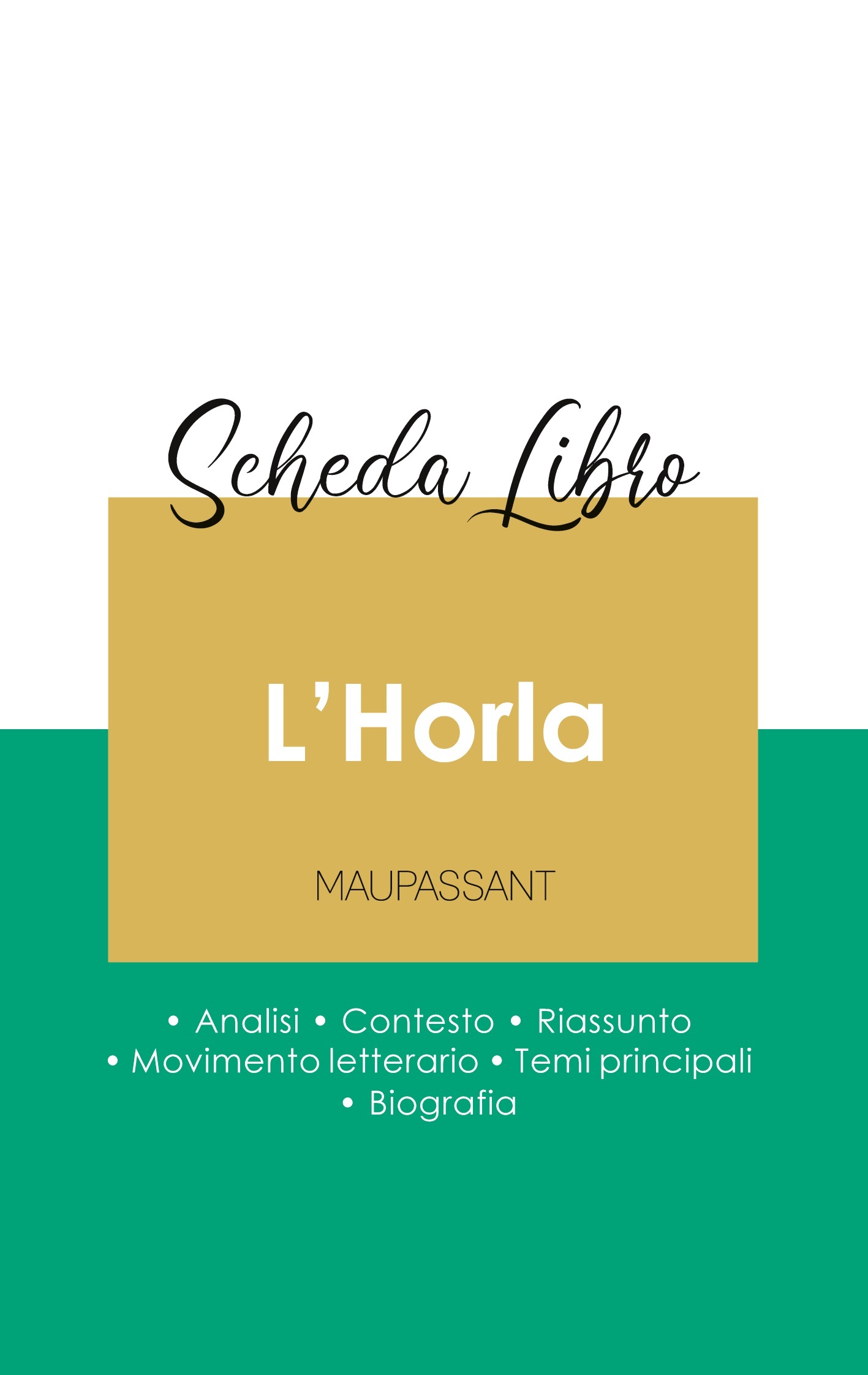 Scheda libro L'Horla di Maupassant (analisi letteraria di riferimento e riassunto completo)
