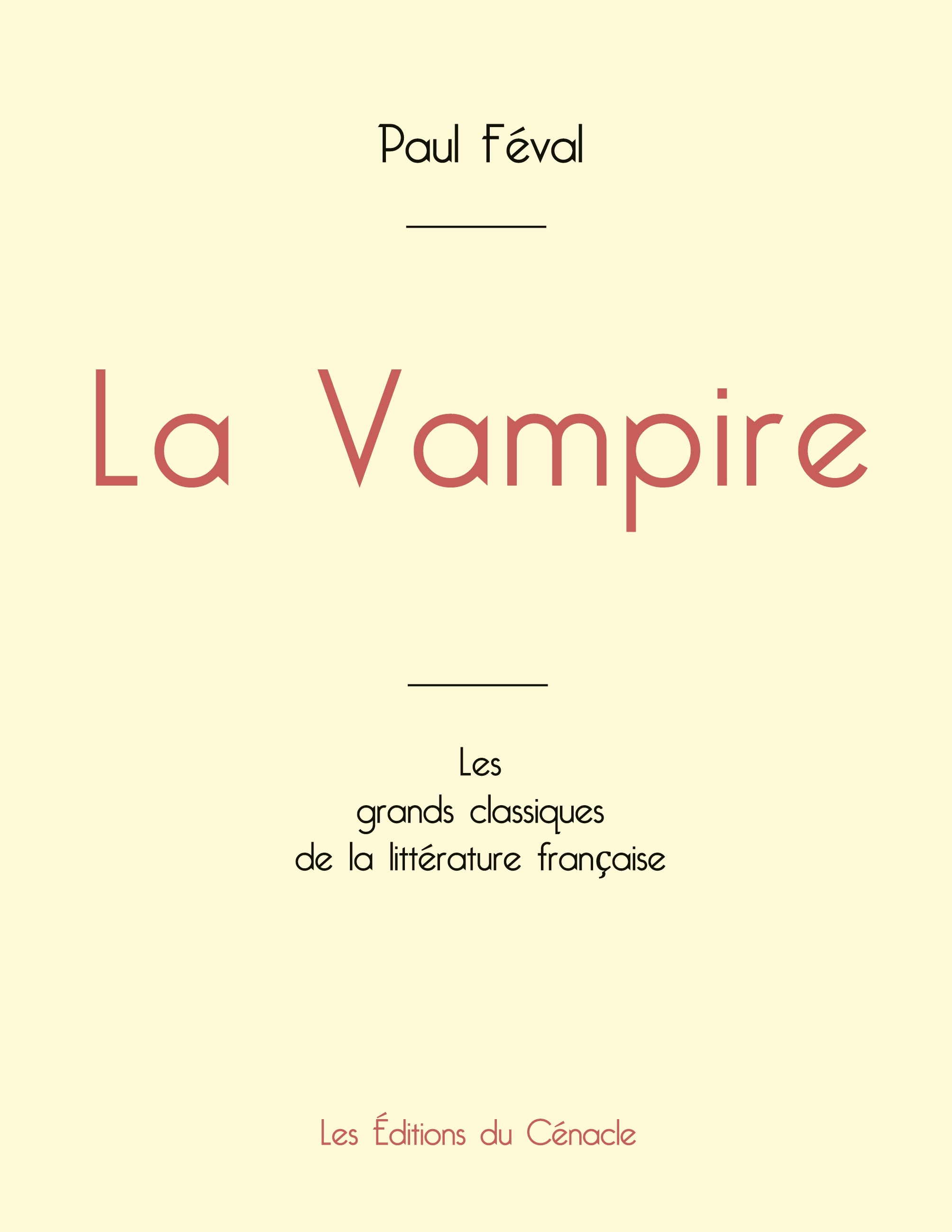 La Vampire de Paul Féval (édition grand format)