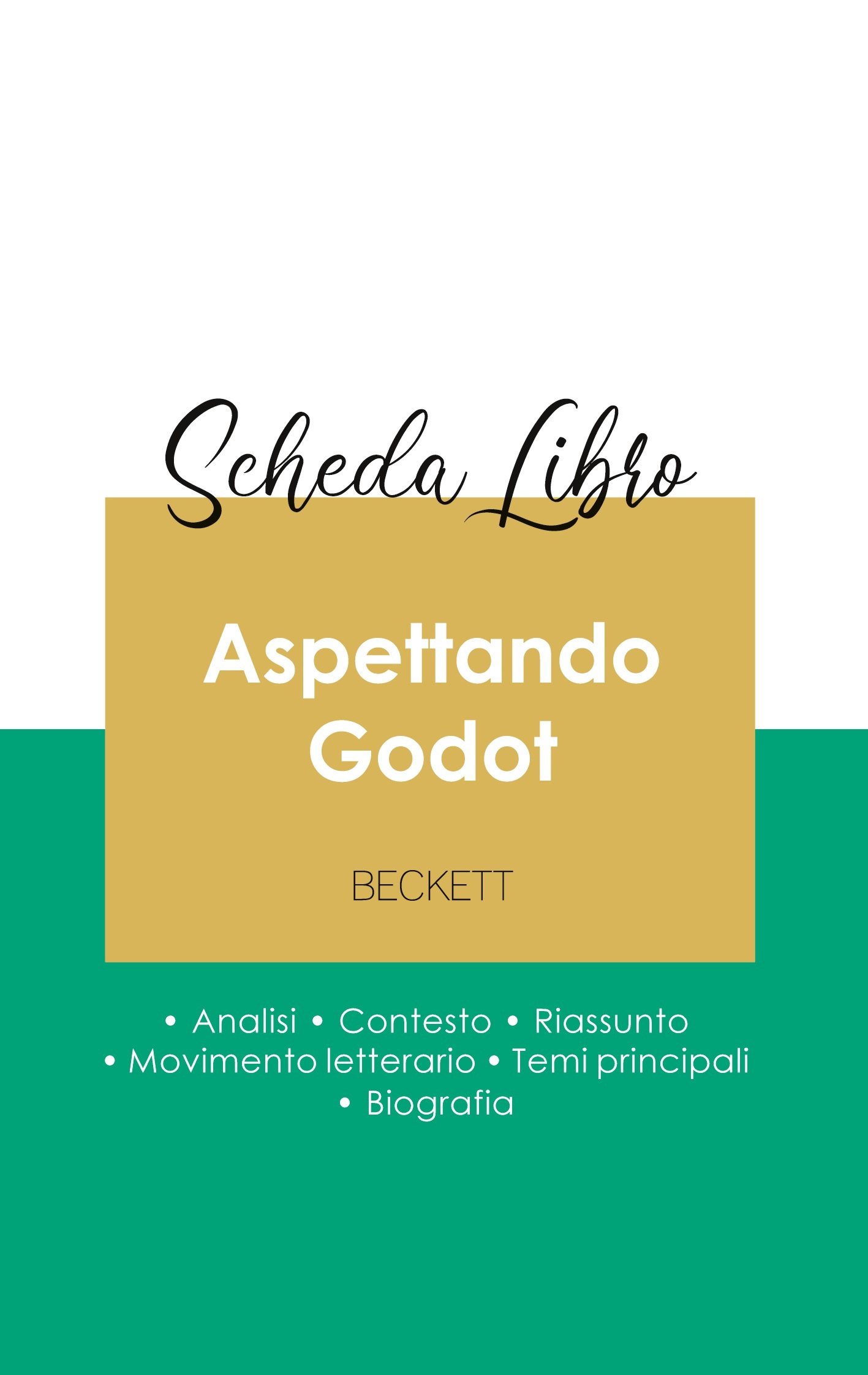 Scheda libro Aspettando Godot di Samuel Beckett (analisi letteraria di riferimento e riassunto completo)