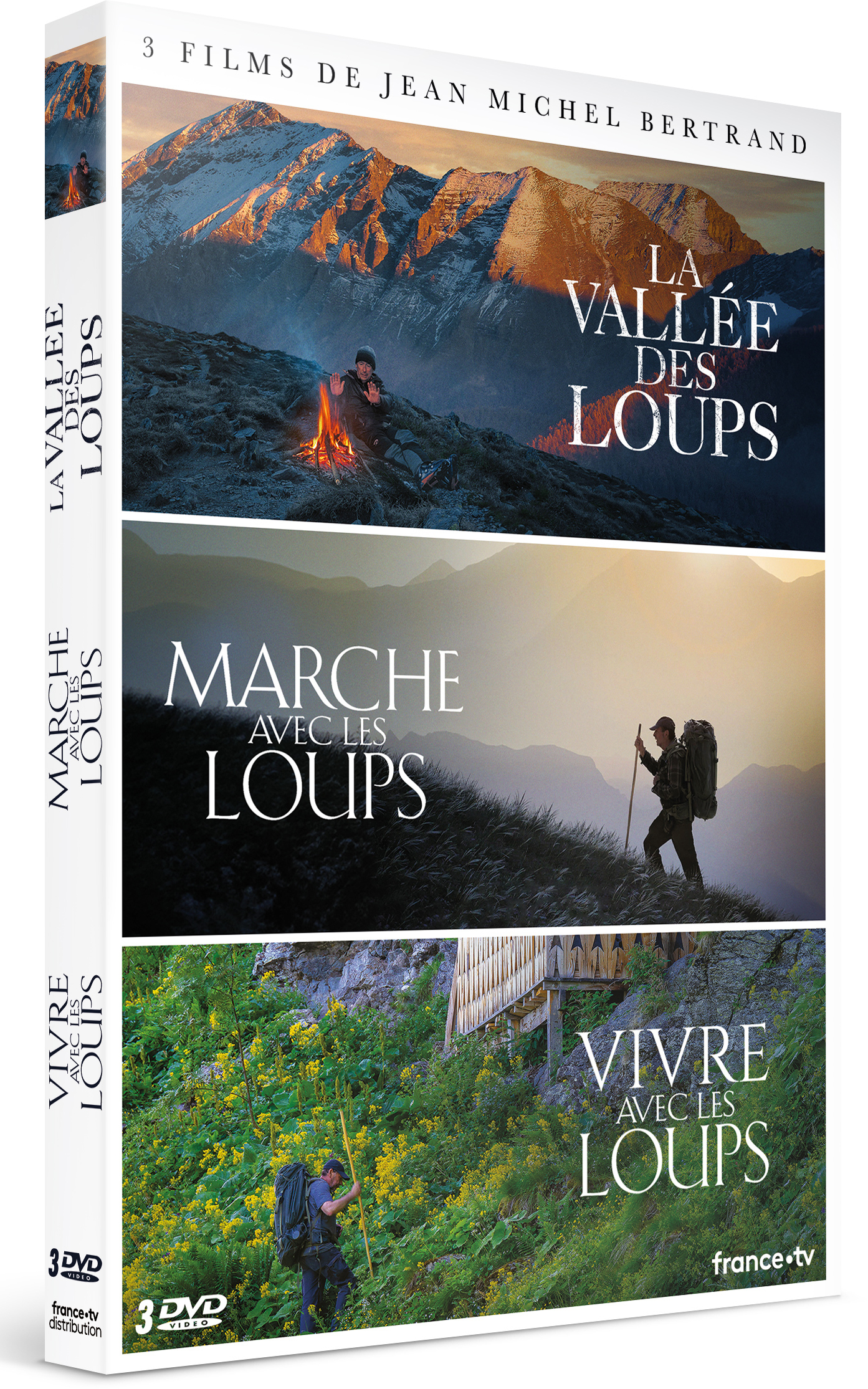 COFFRET VIVRE AVEC LES LOUPS - MARCHE AVEC LES LOUPS - LA VALLEE DES LOUPS - DVD
