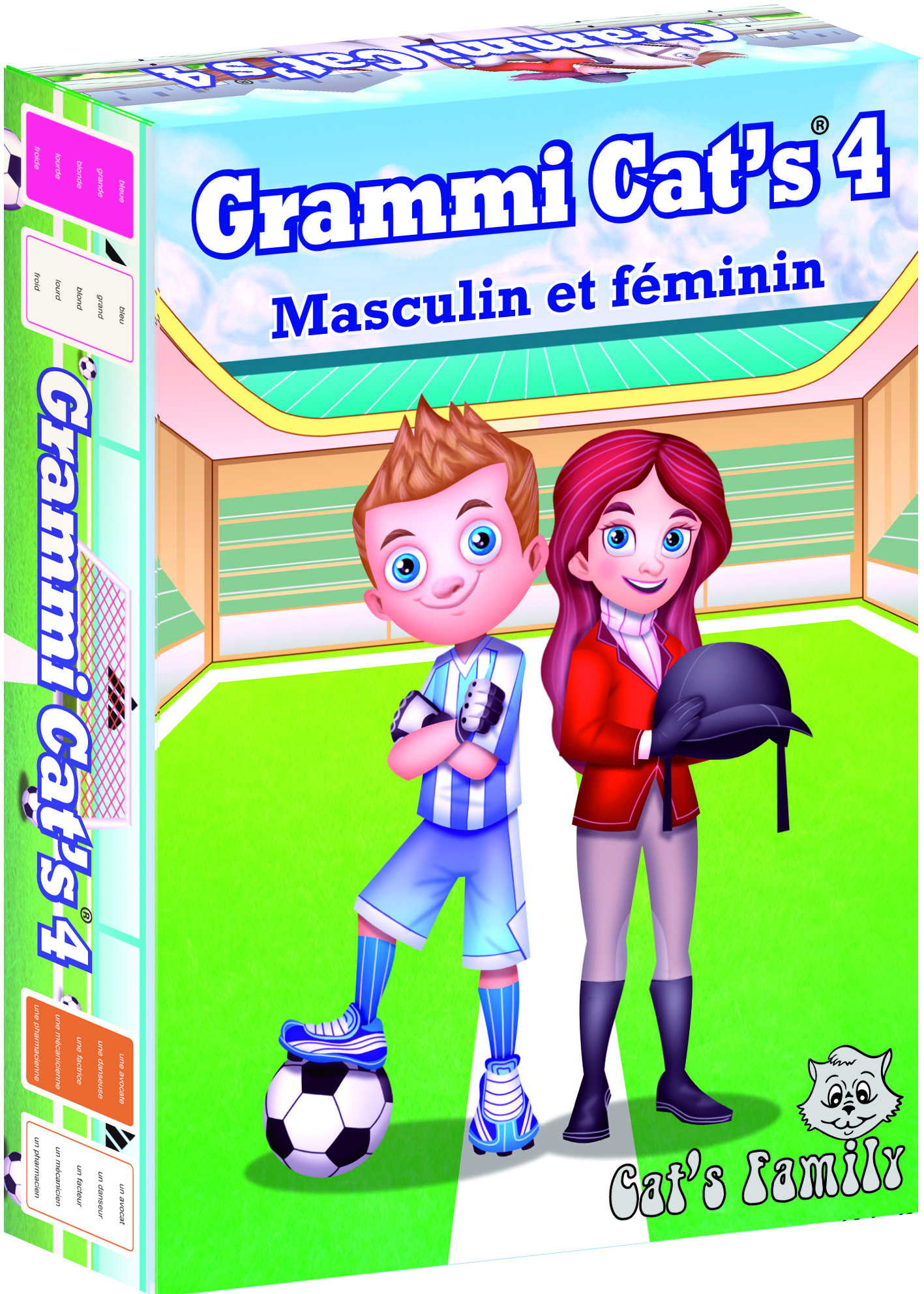 Jeu de cartes Grammi Cat's 4 - Masculin et féminin