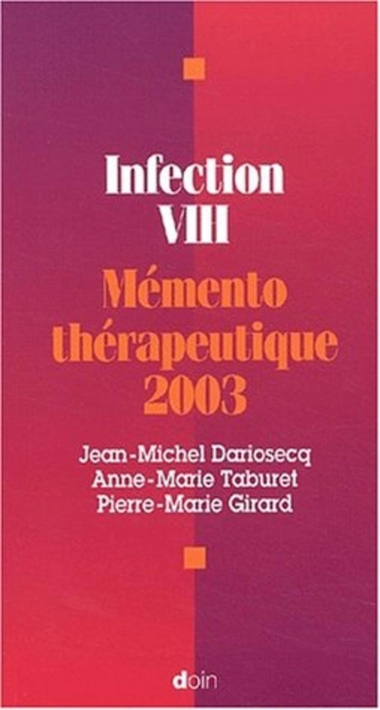 INFECTION VIH MEMENTO THERAPEUTIQUE 2003