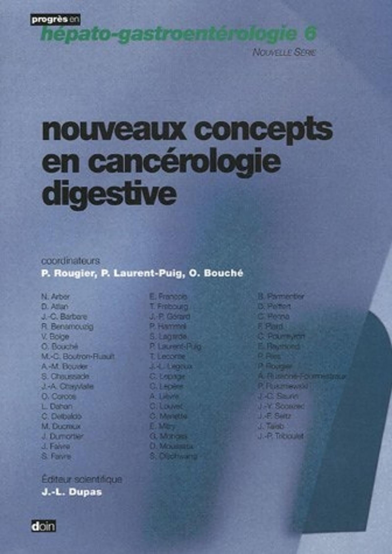 NOUVEAUX CONCEPTS EN CANCEROLOGIE DIGESTIVE - N6