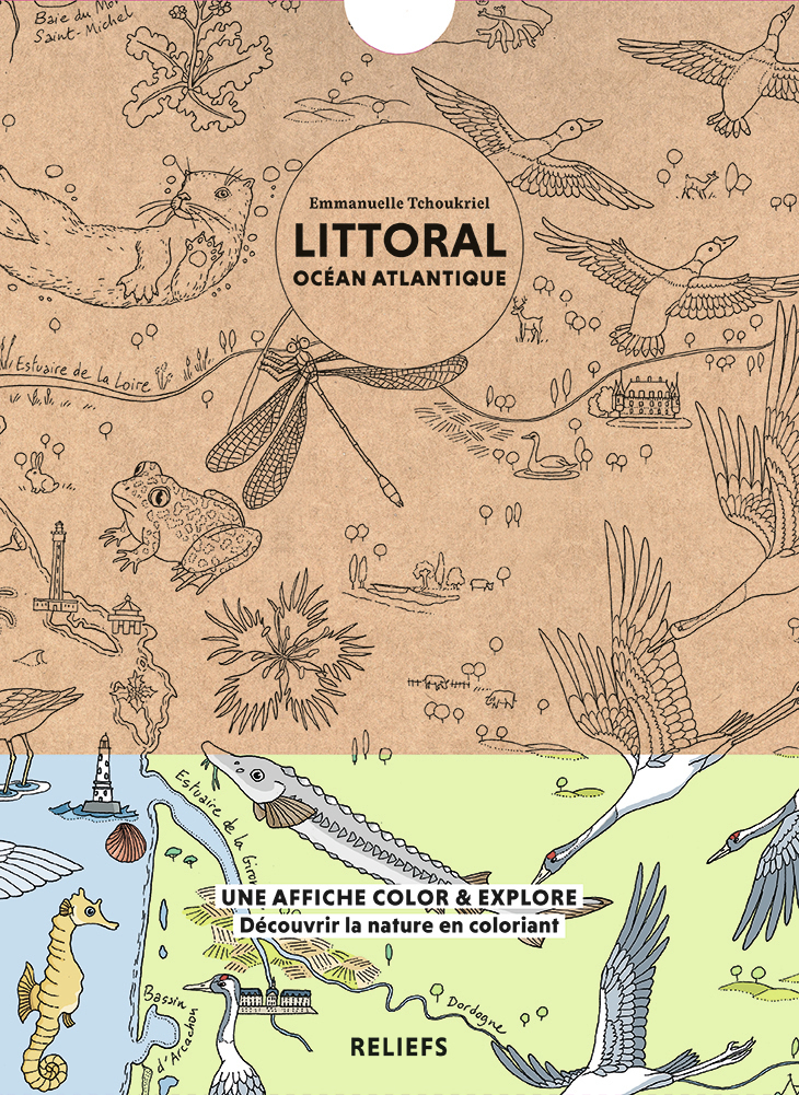 Affiche à colorier – Littoral océan Atlantique