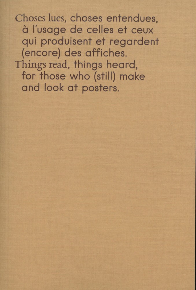 Choses lues, choses entendues, à l'usage de celles et ceux qui produisent et regardent (encore) des