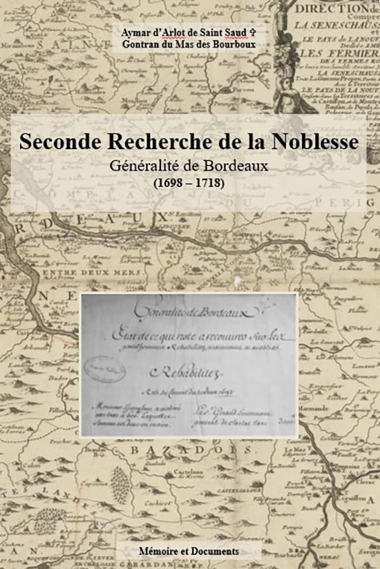 SECONDE RECHERCHE DE LA NOBLESSE, GENERALITE DE BORDEAUX
