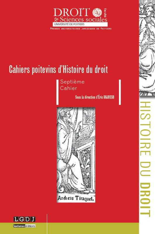 CAHIERS POITEVINS D'HISTOIRE DU DROIT