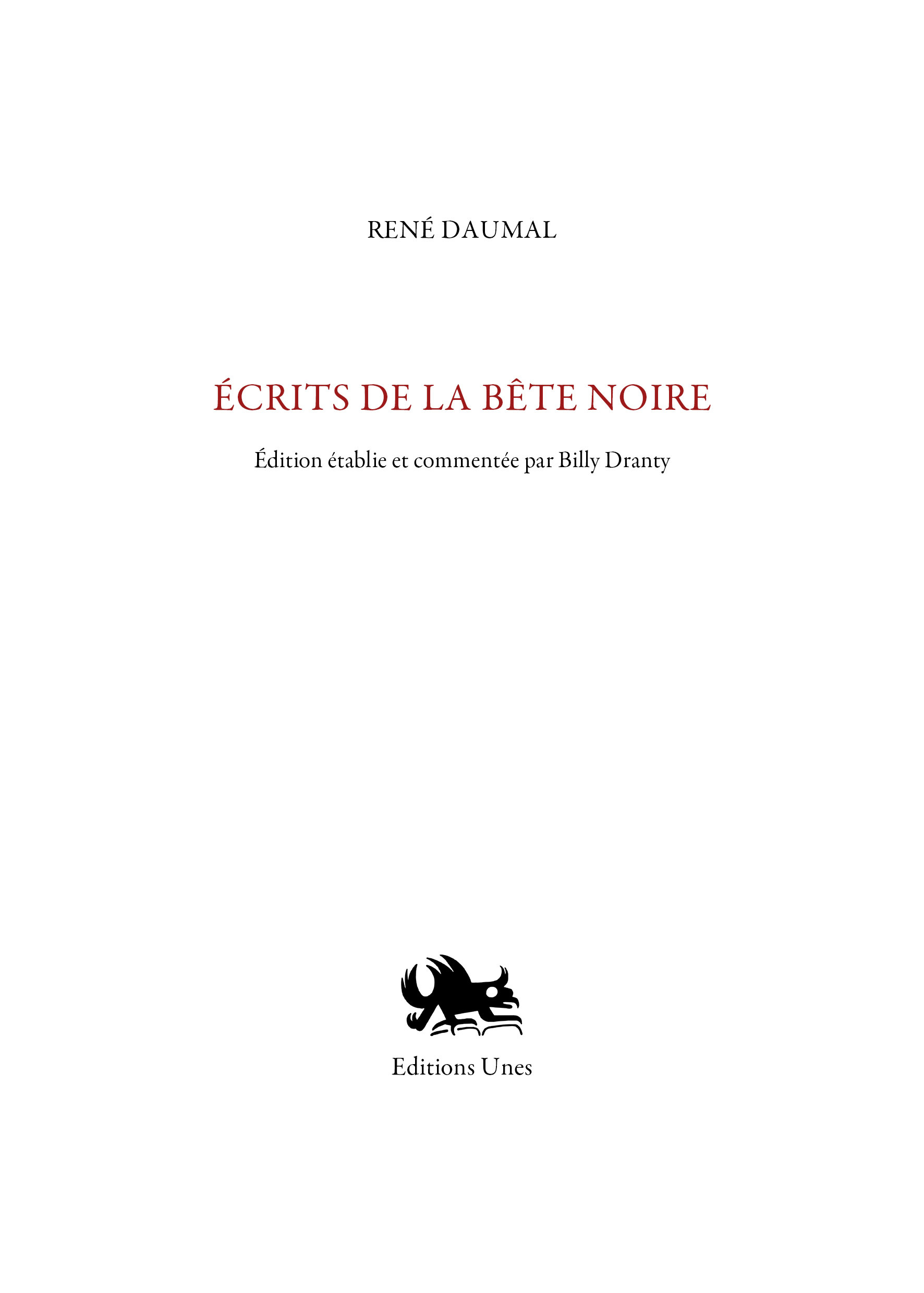 Écrits de La Bête noire