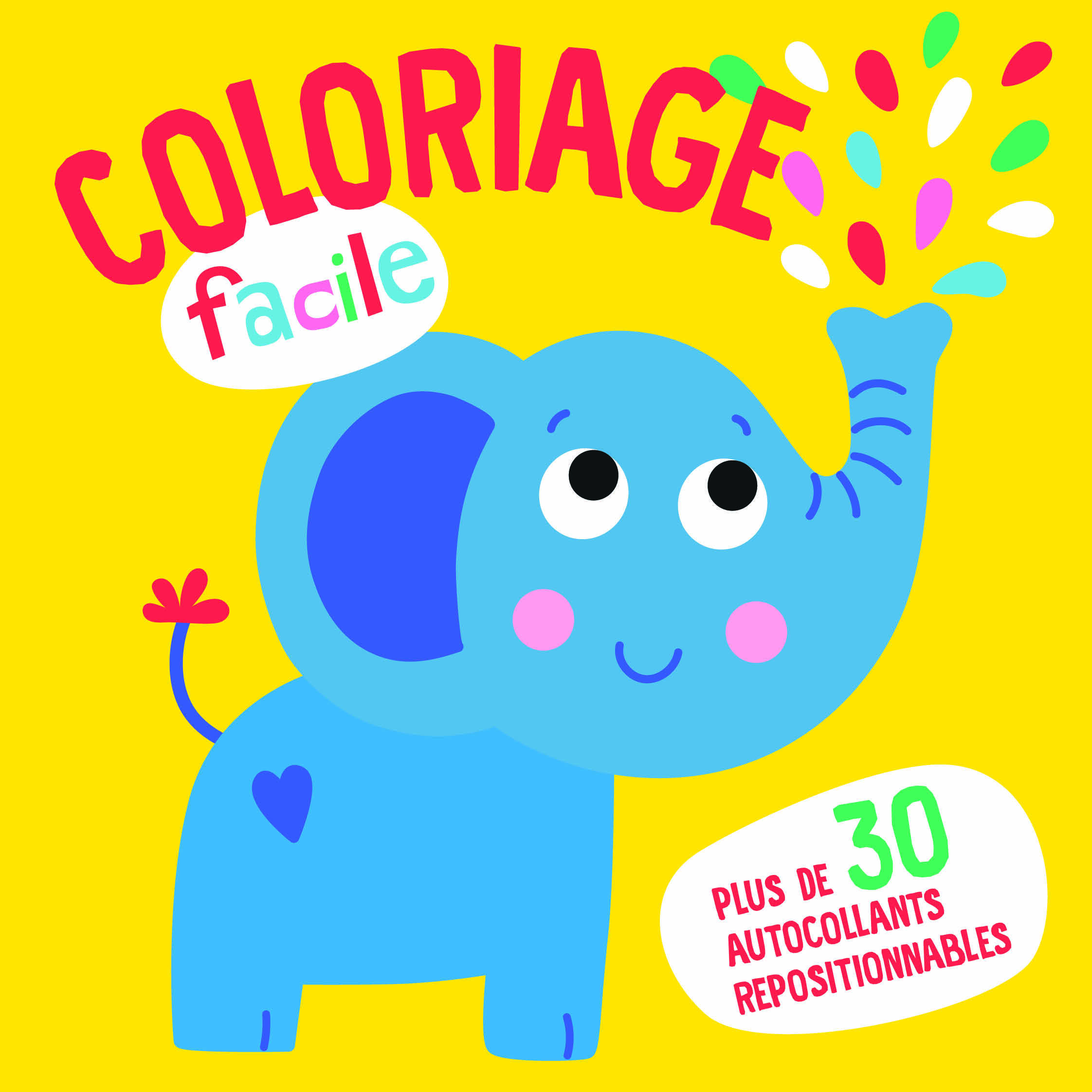 L'éléphant coloriage facile