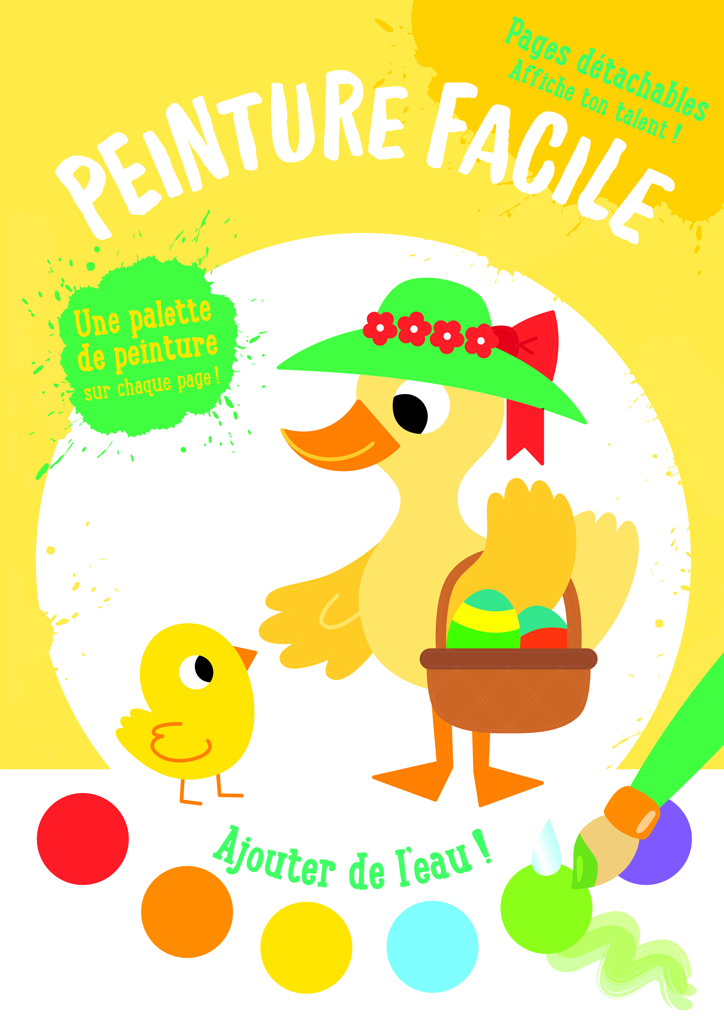 Le poussin et le canard peinture facile