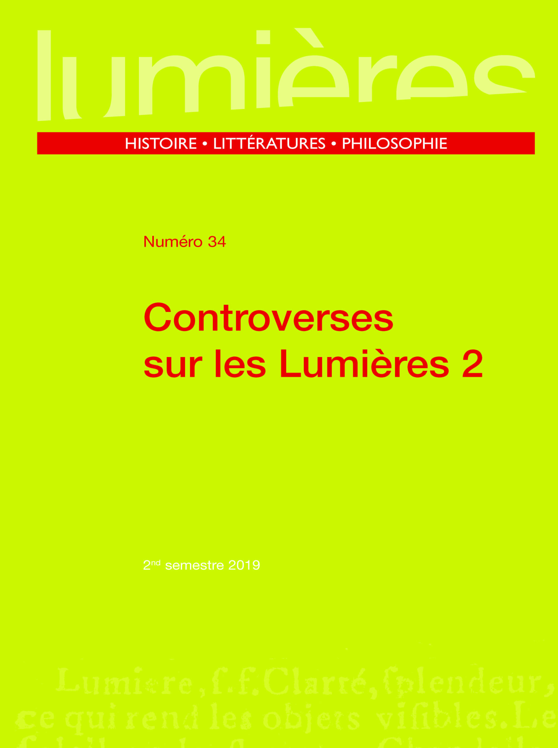 Controverses sur les Lumières (2)