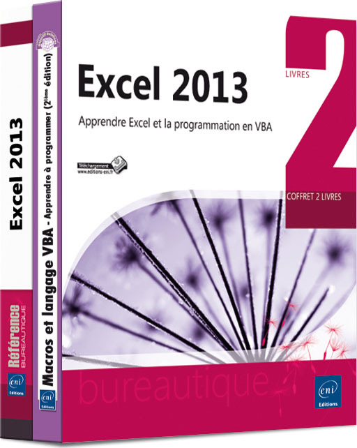 Excel 2013 - Coffret de 2 livres - Apprendre Excel et la programmation en VBA