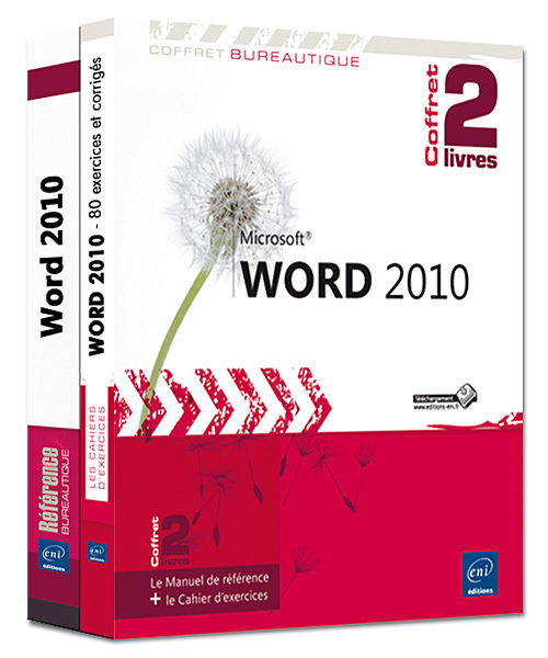 WORD 2010 - COFFRET DE 2 LIVRES : LE MANUEL DE REFERENCE + LE CAHIER D'EXERCICES
