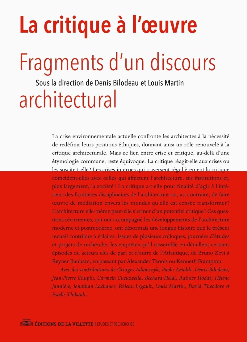 La critique à l'oeuvre - Fragment d'un discours