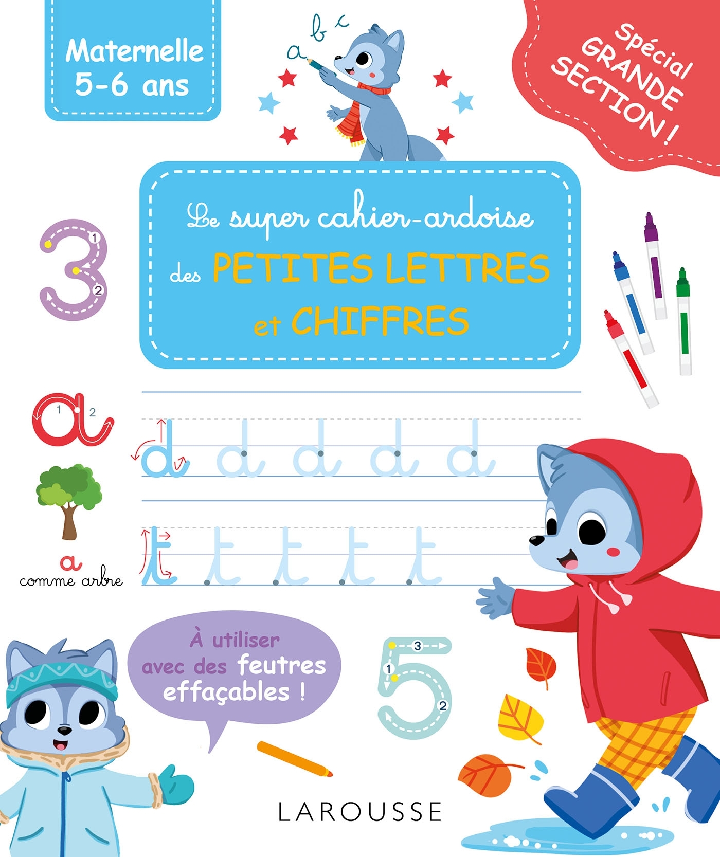Mon super cahier ardoise Grande section - Petites lettres - Chiffres