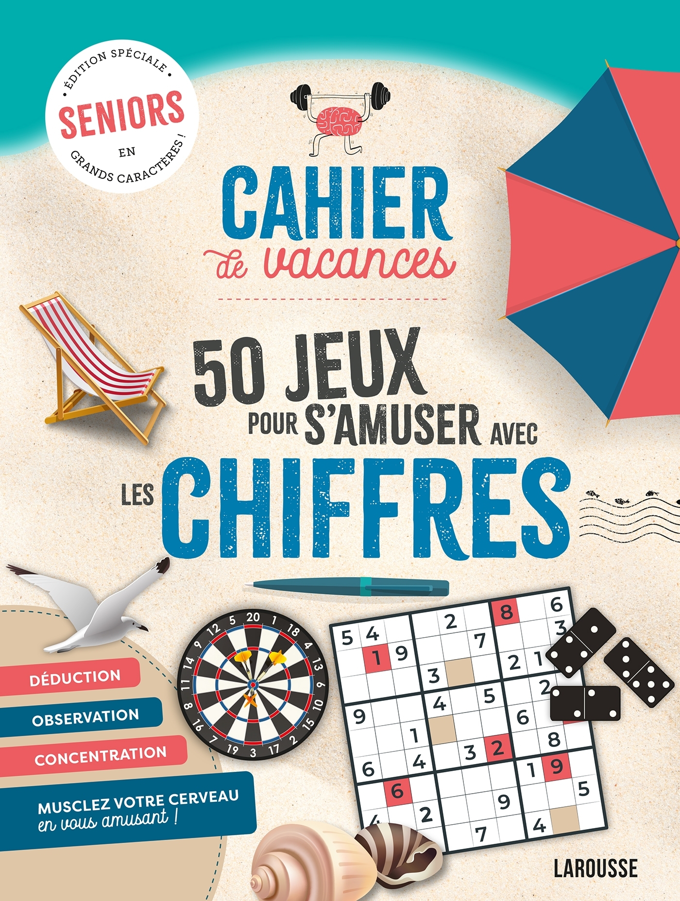 Cahier de vacances senior  - 50 jeux pour s'amuser avec les chiffres