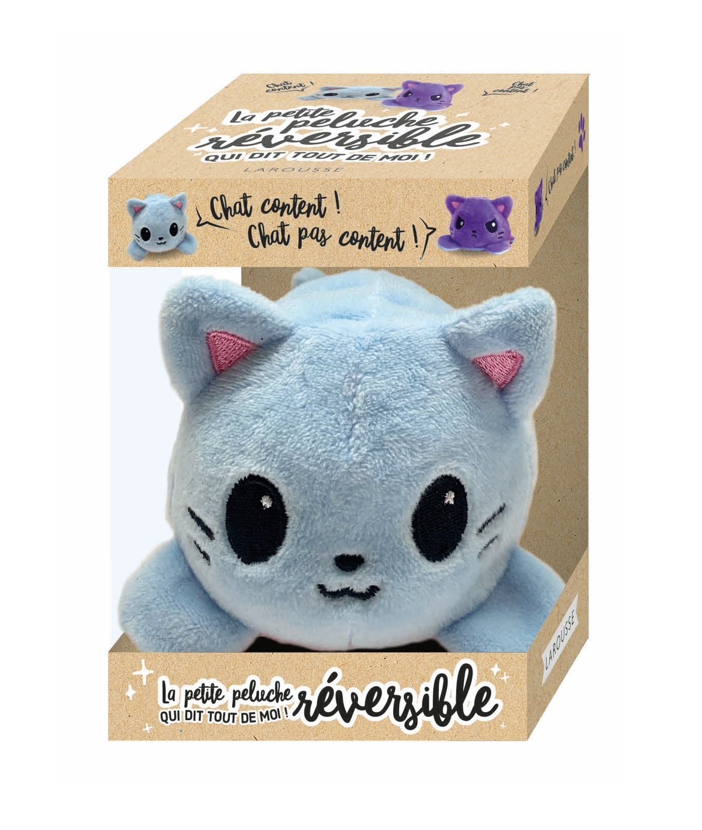 La petite peluche chat réversible qui dit tout de moi !