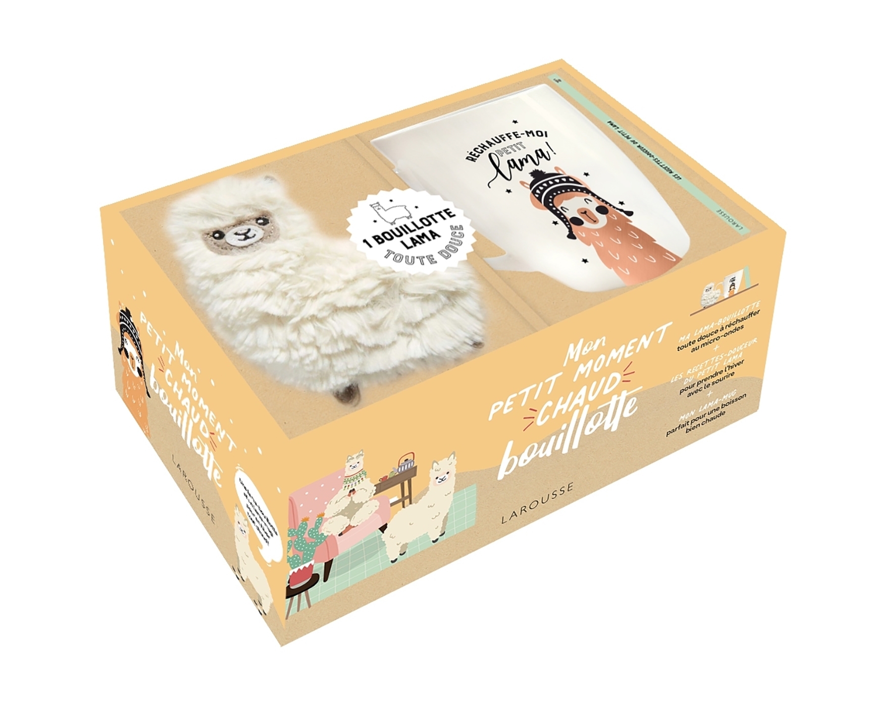 Coffret  Mon petit moment chaud bouillotte Lama