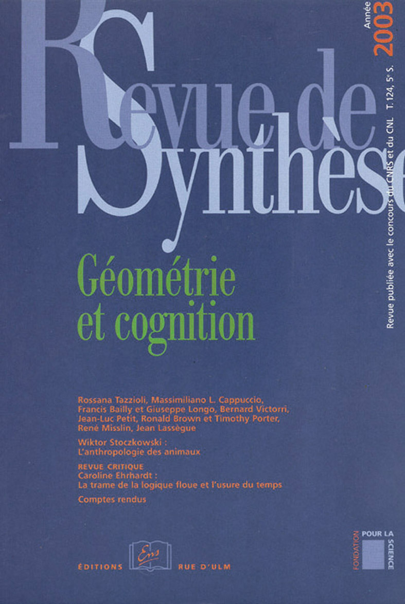 Revue de Synthese / 2003-N°124