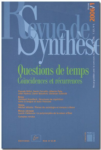 Revue de Synthese 2006 / 1-N°127