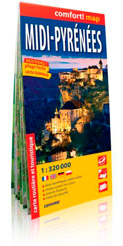 Midi Pyrénées  1/320.000 (Comfort !Map, Laminée)