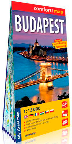 Budapest 1/13.000 (Ang) (Carte Grand Format Laminé
