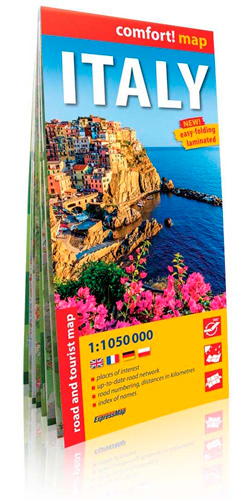Italie (Gb)  1/1 050.000 (Comfort !Map, Laminée)