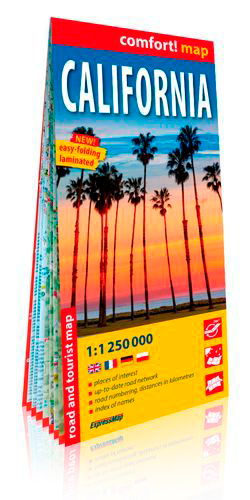 Californie (Ang) 1/1M250 (Carte Grand Format Lamin