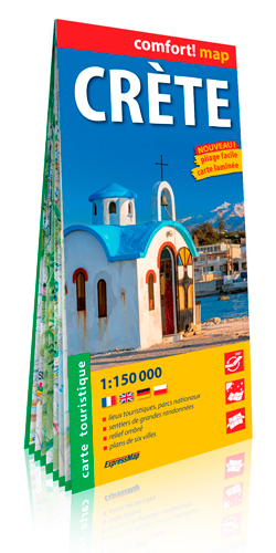 Crète 1/150.000 (Carte Laminée Grand Format)