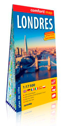 Londres 1/17.500 (Carte Laminée)