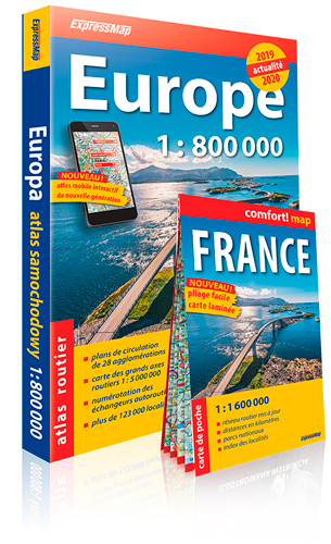 Atlas Routier Europe 2019/2020 1/800.000 + Carte F