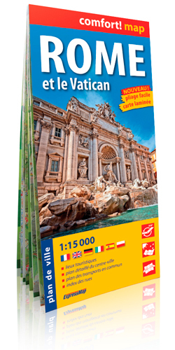 Rome Et Le Vatican  1/15.000 (Comfort !Map, Laminée)