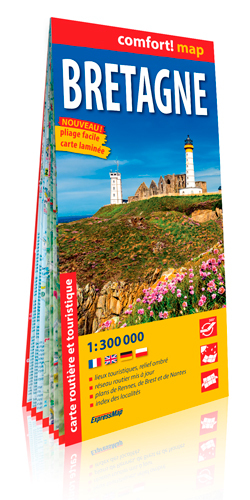 Bretagne 1/300.000 (Carte Grand Format Laminee)