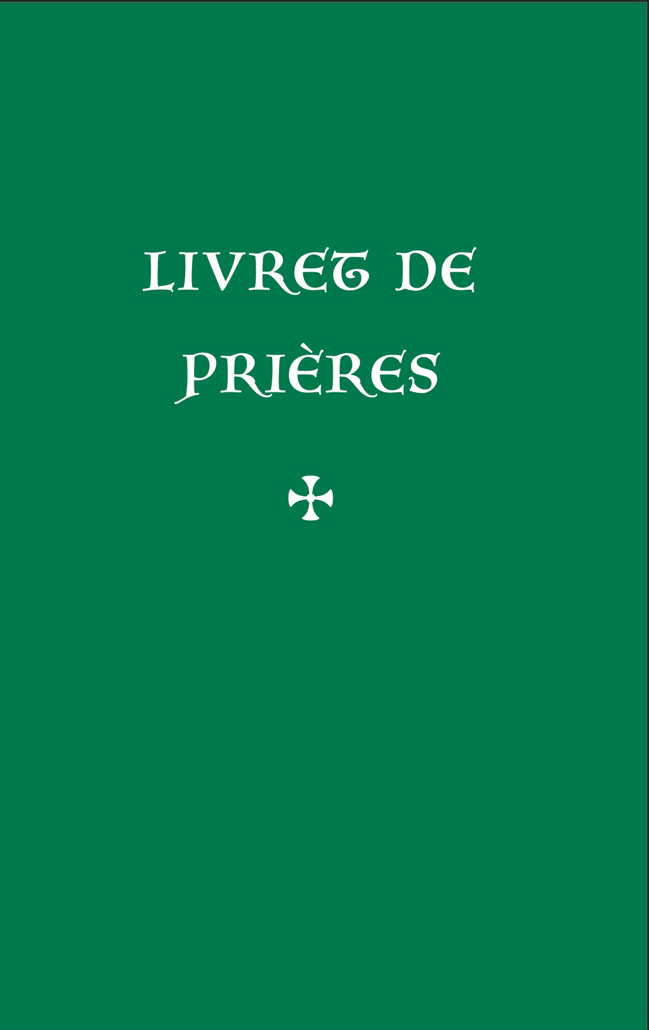 Livret de prières (3e éd.)