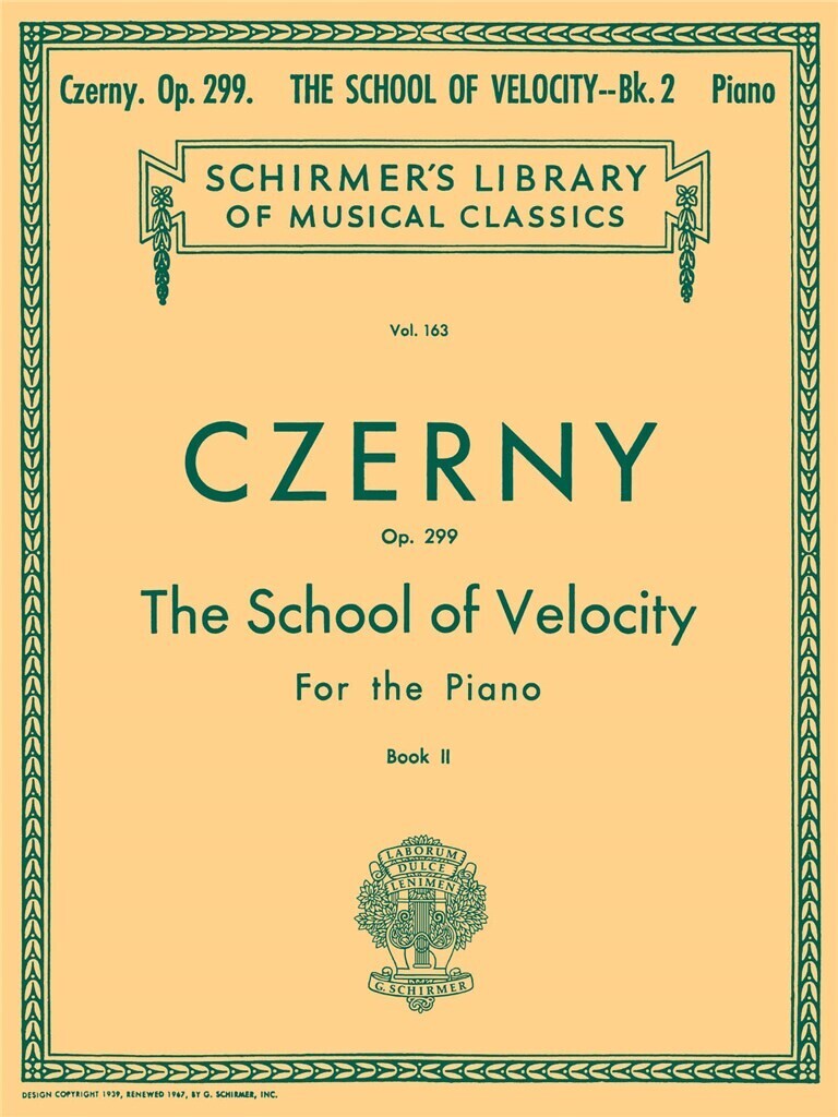 CARL CZERNY: SCHOOL OF VELOCITY OP.299 (BOOK 2) PIANO