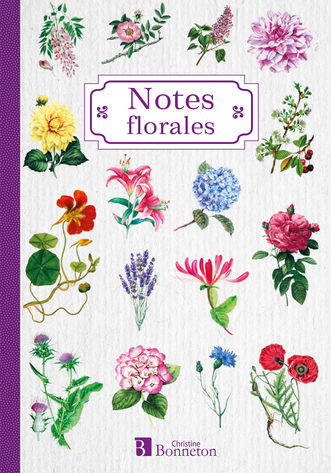 Carnet de notes, notes florales