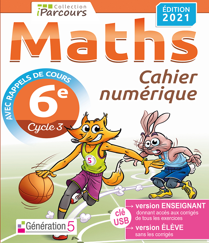 Cahier numérique iParcours Maths 6e (clé USB) 2021