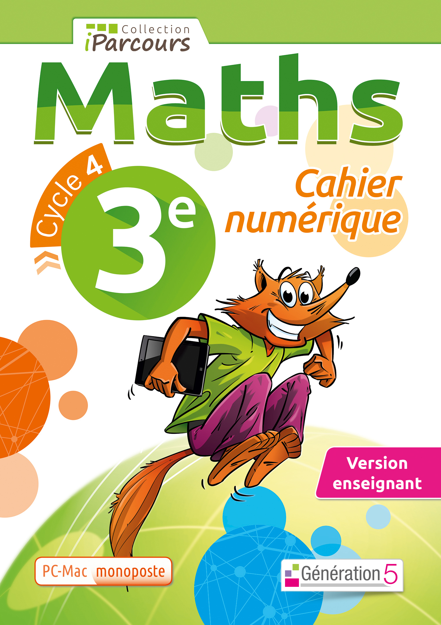 Cahier numérique iParcours Maths 3e (DVD enseignant monoposte) 2016