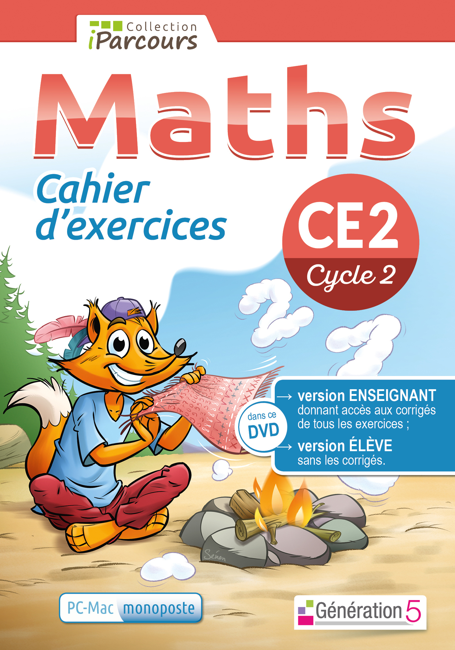 Cahier numérique iParcours Maths CE2 (DVD enseignant monoposte) 2018