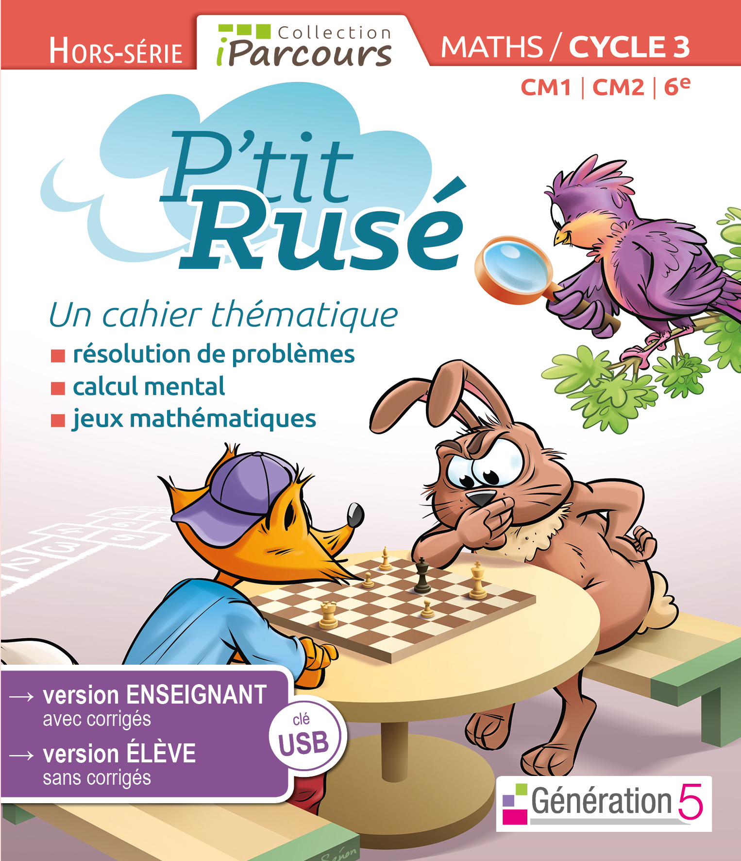 Cahier numérique P'tit Rusé Maths Cycle 3 (Clé USB) 2018