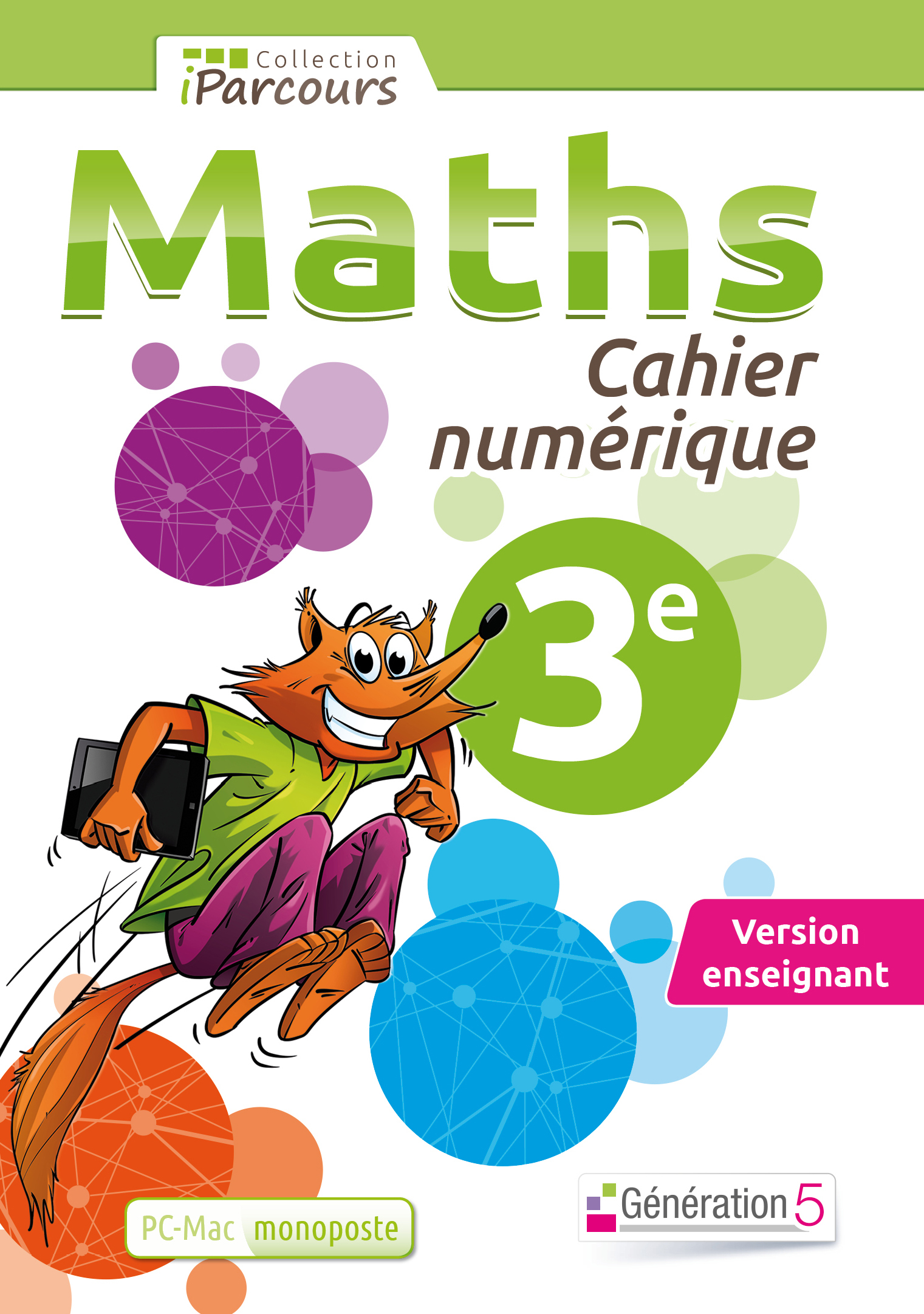 Cahier numérique iParcours Maths 3e (DVD enseignant monoposte) 2015