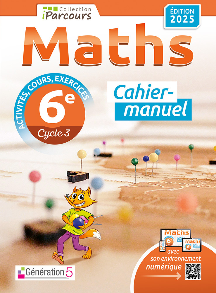 Cahier-manuel iParcours maths 6e (édition 2025)
