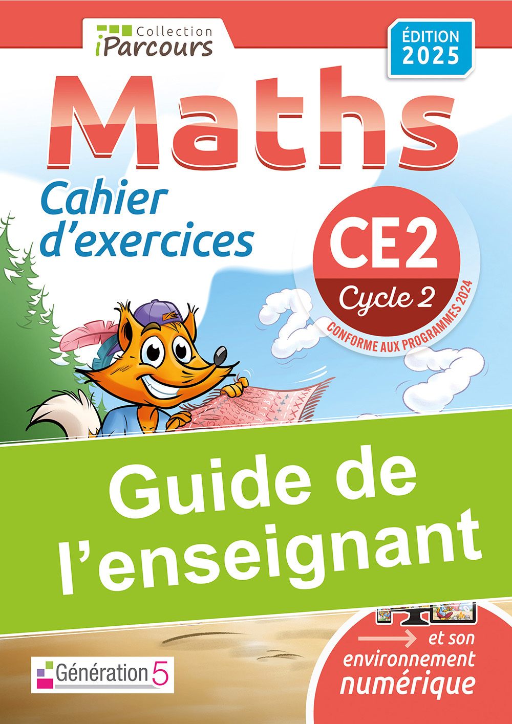 Guide de l'enseignant cahier iParcours maths CE2 (2025)
