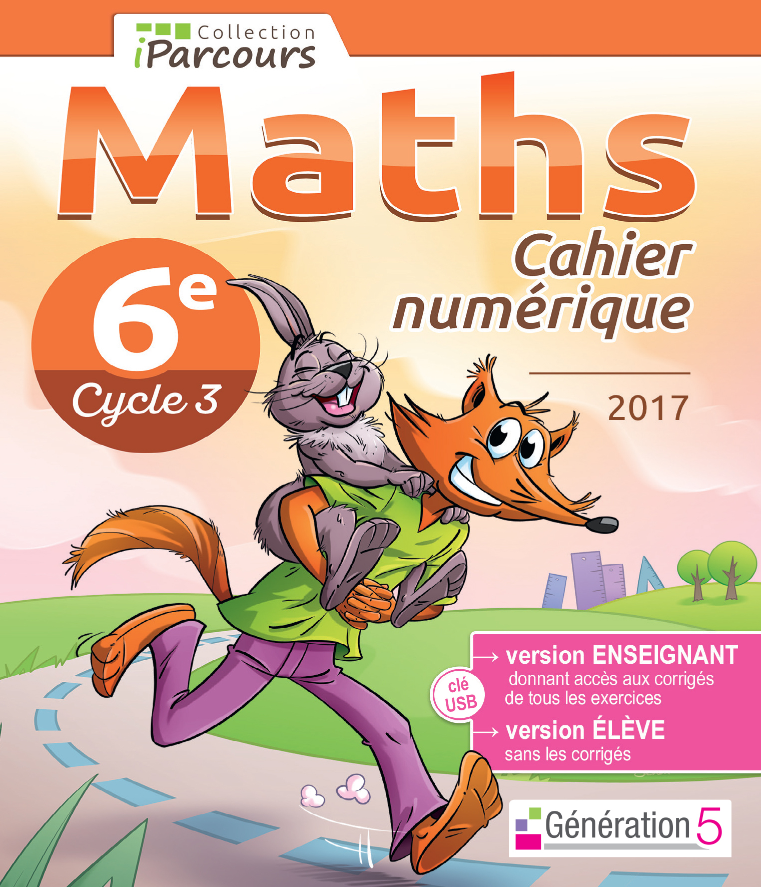 Cahier numérique iParcours Maths 6e (clé USB) 2017