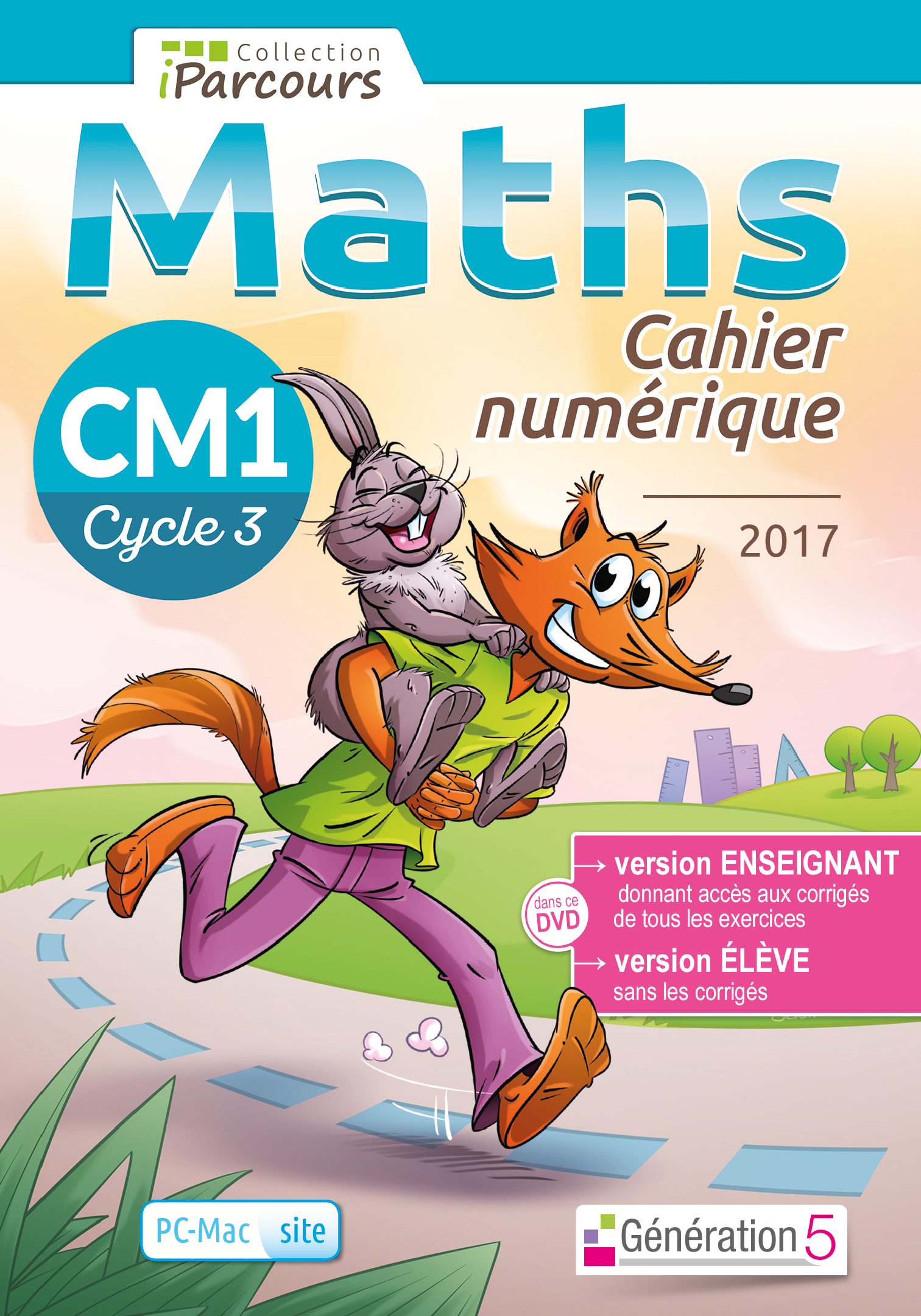 Cahier numérique iParcours Maths CM1 (DVD enseignant site) 2017