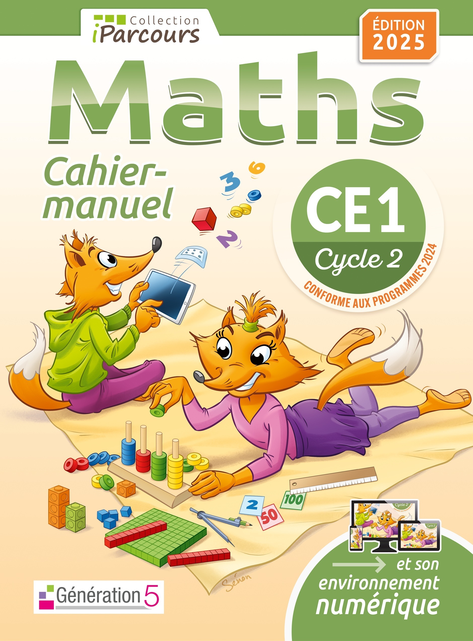 Cahier-manuel iParcours maths CE1 (édition 2025)